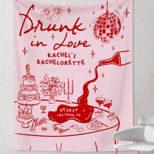 Custom Bachelorette Party Decor, Bachelorette Weekend Party Tapestry, Bachelorette Party Banner, Bridal Shower Backdrop Photo, Bachelorette