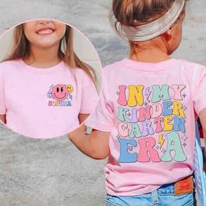 Personalized In My Kindergarten Era Shirt, Kindergartener Shirt, Back To School Tee, Kids First Day Of School Outfit, Toddler Gift For Kids