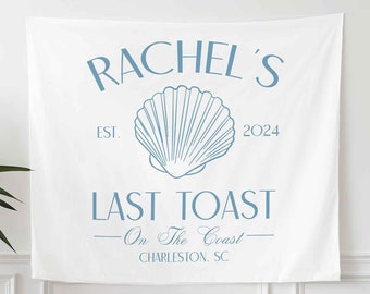 Bachelorette Party Decor, Last Toast On The Coast Bachelorette Party Banner, Coastal Bachelorette Decor, Beach Bachelorette Photo Backdrop