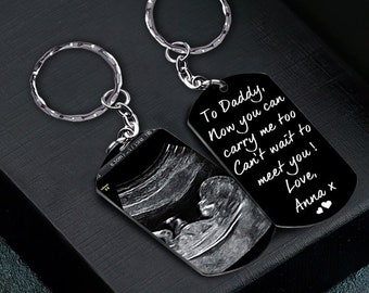 1st Fathers Day Gift, New Dad Gift, Personalized Fathers Day Gift For Expecting Dad, Ultrasound Keychain, Pregnancy Gift For Dad, Papa Gifts
