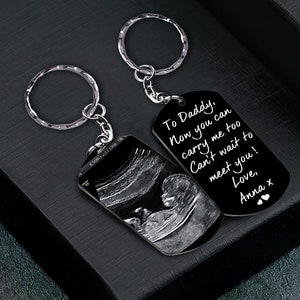 1st Fathers Day Gift, New Dad Gift, Personalized Fathers Day Gift For Expecting Dad, Ultrasound Keychain, Pregnancy Gift For Dad, Papa Gifts