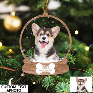 Personalized Pet Ornament, Dog First Christmas Ornament, Custom Dog Christmas Ornament, Christmas Dog Photo Ornament, Dog Lovers Xmas Gift