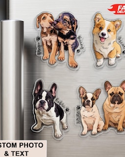 Custom Pet Portrait Magnet: Personalized Dog Photo Gift By TIMOTHYJACOBShop Made by TIMOTHYJACOBShop Shop owned by Ruddie 5 years on Etsy