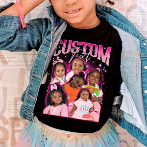 Custom Photo Kids T-Shirt: 90s Vintage Graphic Bootleg Tee