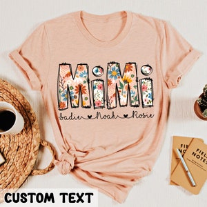 Personalized Grandma Shirt For Mother's Day Gifts, Floral Mimi T-Shirt, Mother's Day Gift for Grandma, Mimi Gifts, Gift For Mom, Mimi Shirt image 4