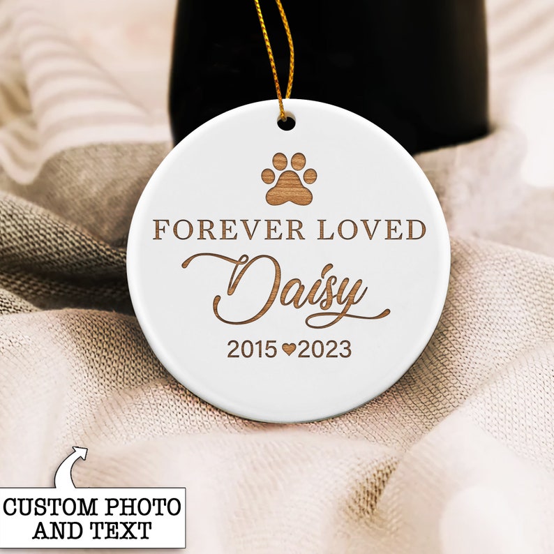 Pet Memorial Gift, Custom Pet Memorial Ornament With Photo, Dog Loss ...