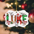 Personalized Christmas Ornaments For Kids, Custom Baby Christmas Ornament, Toddler Christmas Ornaments, Santa Reindeer Ornament