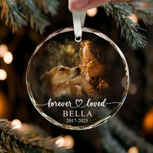 Personalized Pet Memorial Photo Ornament: Dog Sympathy Gift - Etsy