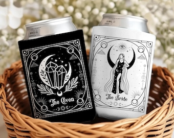 Personalized Witchy Bachelorette Can Cooler: Halloween Party Favors