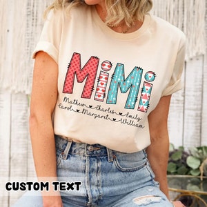 Personalized Mimi Shirt with Grandkids Names, Grandma Shirt, Personalized Grandma Gift, Mother's Day Gift for Grandma, Mother's Day Shirt