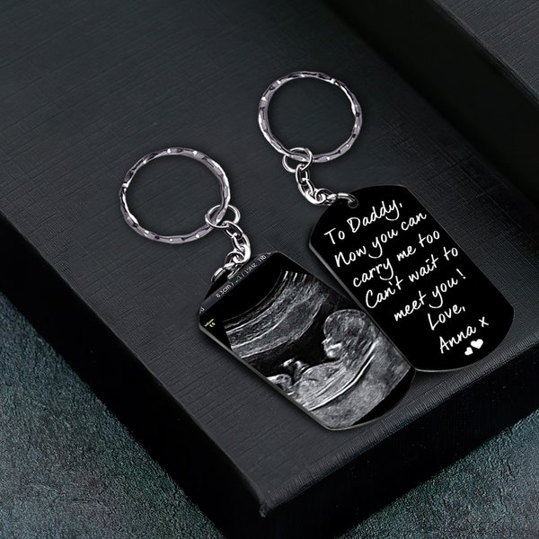 1st Fathers Day Gift, New Dad Gift, Personalized Fathers Day Gift For Expecting Dad, Ultrasound Keychain, Pregnancy Gift For Dad, Papa Gifts