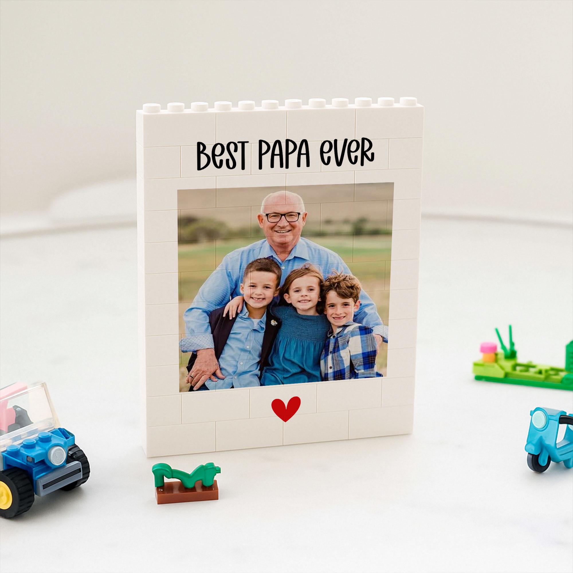 Personalized Father's Day Gift for Dad, Custom Photo Building Block ...