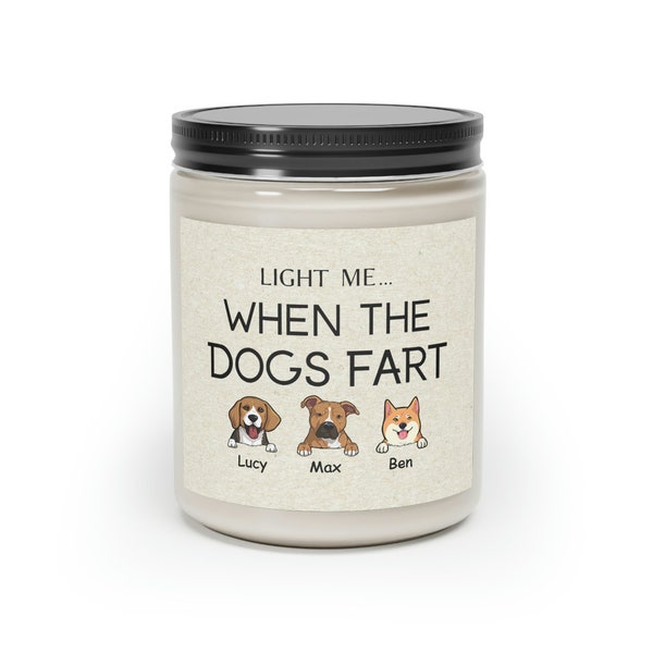 Dog Fart Candle, Dog Mom Gifts, Custom Dog Candle, Funny Dog Candle, Candle for Dog, Dog Lover Gift, Custom Dog Gifts, Dog Home Decor