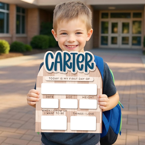 Custom First Day of School Sign, Back to School Board, Preschool Kindergarten 1st Day of School Sign, Last Day of School Keepsake