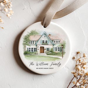 Personalized House Portrait Ornament: Custom New Home Gift - Etsy