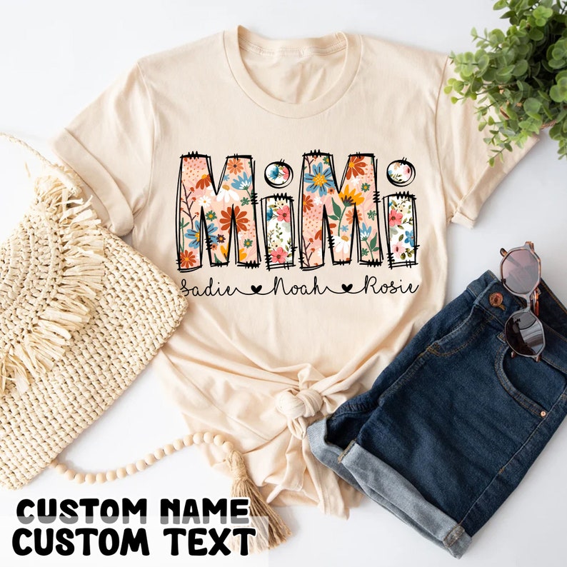 Personalized Grandma Shirt For Mother's Day Gifts, Floral Mimi T-Shirt, Mother's Day Gift for Grandma, Mimi Gifts, Gift For Mom, Mimi Shirt image 6