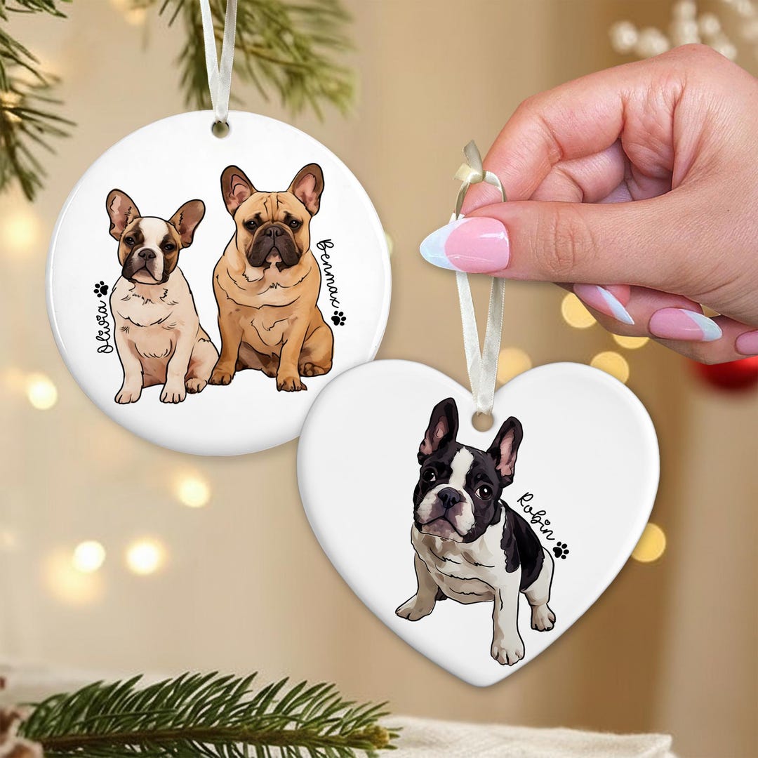 Custom Pet Portrait Ornament: Personalized Dog Photo Gift