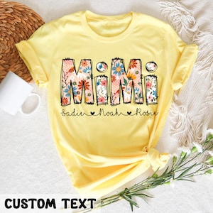 Personalized Grandma Shirt For Mother's Day Gifts, Floral Mimi T-Shirt, Mother's Day Gift for Grandma, Mimi Gifts, Gift For Mom, Mimi Shirt image 3