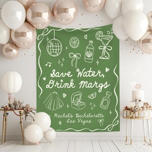 Personalized Margarita Bachelorette Party Tapestry: Custom Location ...