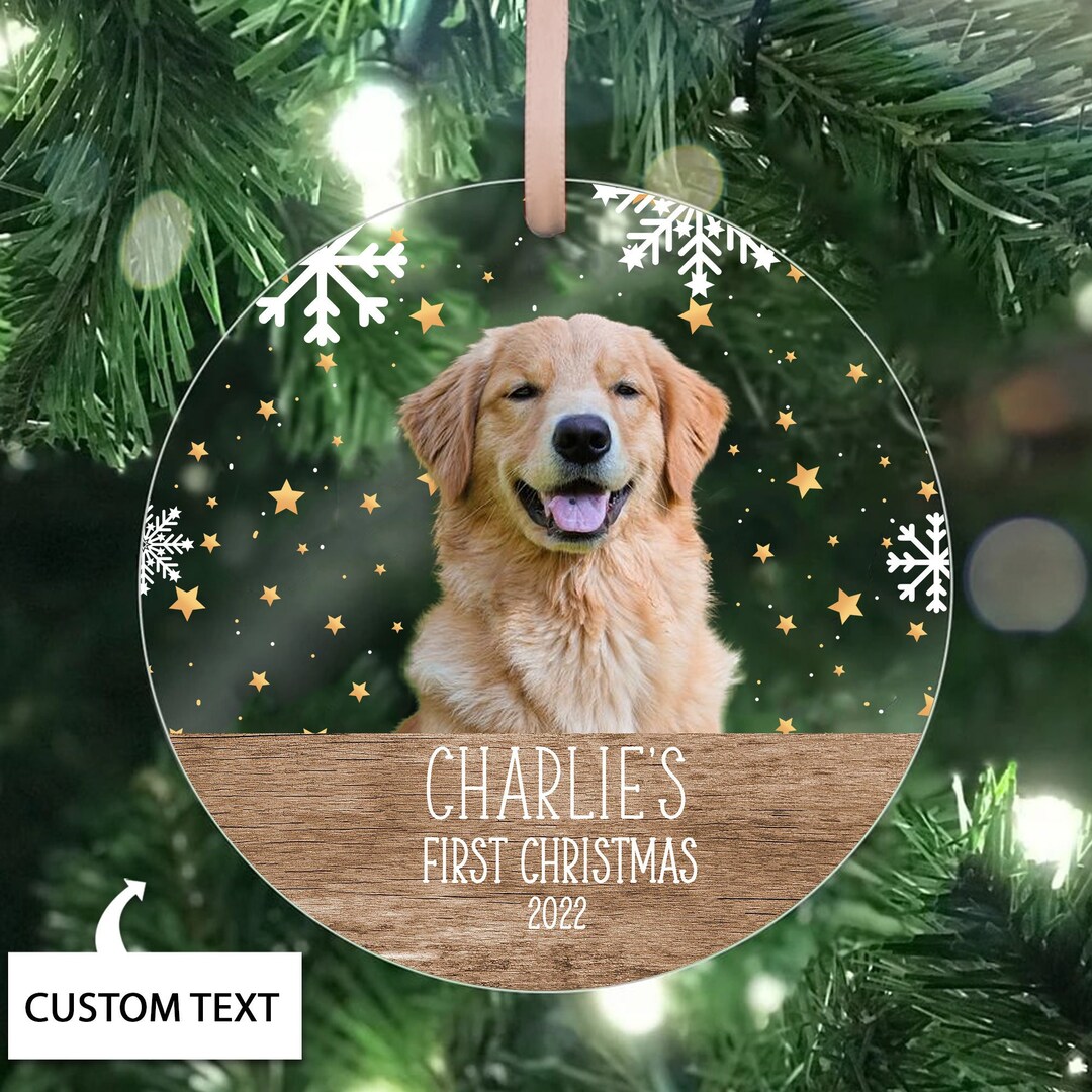 personalized-dog-photo-ornament-dog-first-christmas-ornament-etsy