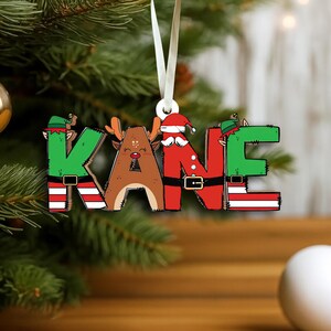 Custom Name Ornament For Kids: Letter Kids Christmas Ornament 2026, Ornaments for Boys, Kids Christmas Gifts, Family Name Christmas Ornament image 10