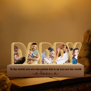 Father Day Gifts, Personalized Dad 3D Led Light With Photos, to Us You ...
