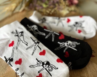 Pole Dance Socks 3PACK black & White