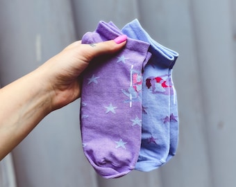 Pole Dance ankle socks - unicorn