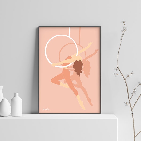 Printable Aerial Hoop Poster Pink