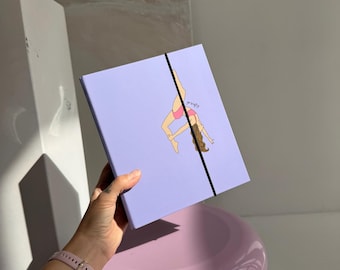 Pole Shapes Book Intermediate - 70 Pole Dance Figure Cards in Eco Binder, Grip & Entry Guide, Progress Tracker, Pole Gift
