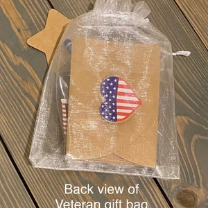 Small Veterans Gift Bag, Veterans Gift, Veterans Day Gift, Thank You Veteran Gift, Patriotic Gift, Magnets, Veterans Magnet, Veteran Cards image 2