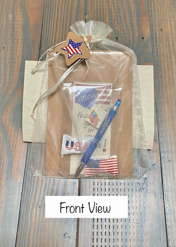 Large Veterans Gift Bag, Veterans Gift, Veterans Day Gift, Thank You Veteran Gift, Patriotic Gift, Magnets, Veterans Magnet, Veterans Card