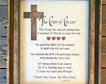 DIGITAL DOWNLOAD only — The Cross of Christ by KMF brand — Christian gift, religious gift, download files and print on your own :)