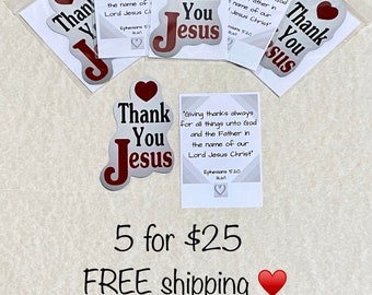 Thank You Jesus Magnet, Pastor Appreciation, All Occasion Christian Gifts, Christian Magnets, Thank You Jesus gifts, Religious Gifts