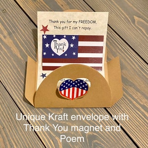 Small Veterans Gift Bag, Veterans Gift, Veterans Day Gift, Thank You Veteran Gift, Patriotic Gift, Magnets, Veterans Magnet, Veteran Cards image 5