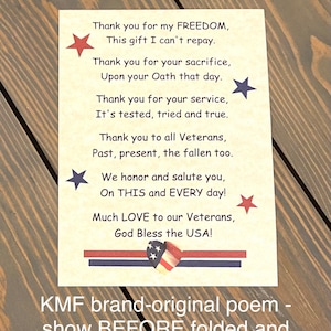 Small Veterans Gift Bag, Veterans Gift, Veterans Day Gift, Thank You Veteran Gift, Patriotic Gift, Magnets, Veterans Magnet, Veteran Cards image 7