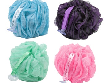 Body Buffer Exfoliating Bath & Shower Scrunchie Puff 55g Four Pack