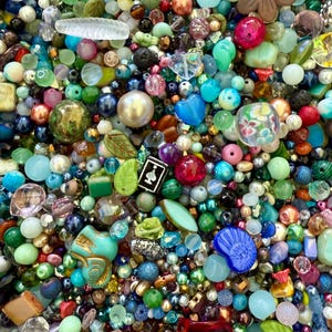 Mixed Bead Mystery Bag – Assorted Glass, Czech, Miyuki, Gemstone & Charms – Jewelry Making Supply – Bead Destash Mix – DIY Kit