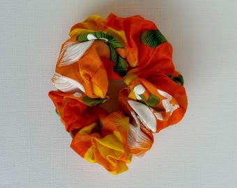 Hawaiian Fabric Scrunchie | Handmade Tropical Hair Scrunchie | Island Floral Hair Tie | Hawaii Hair Accessory | Gifts for Her