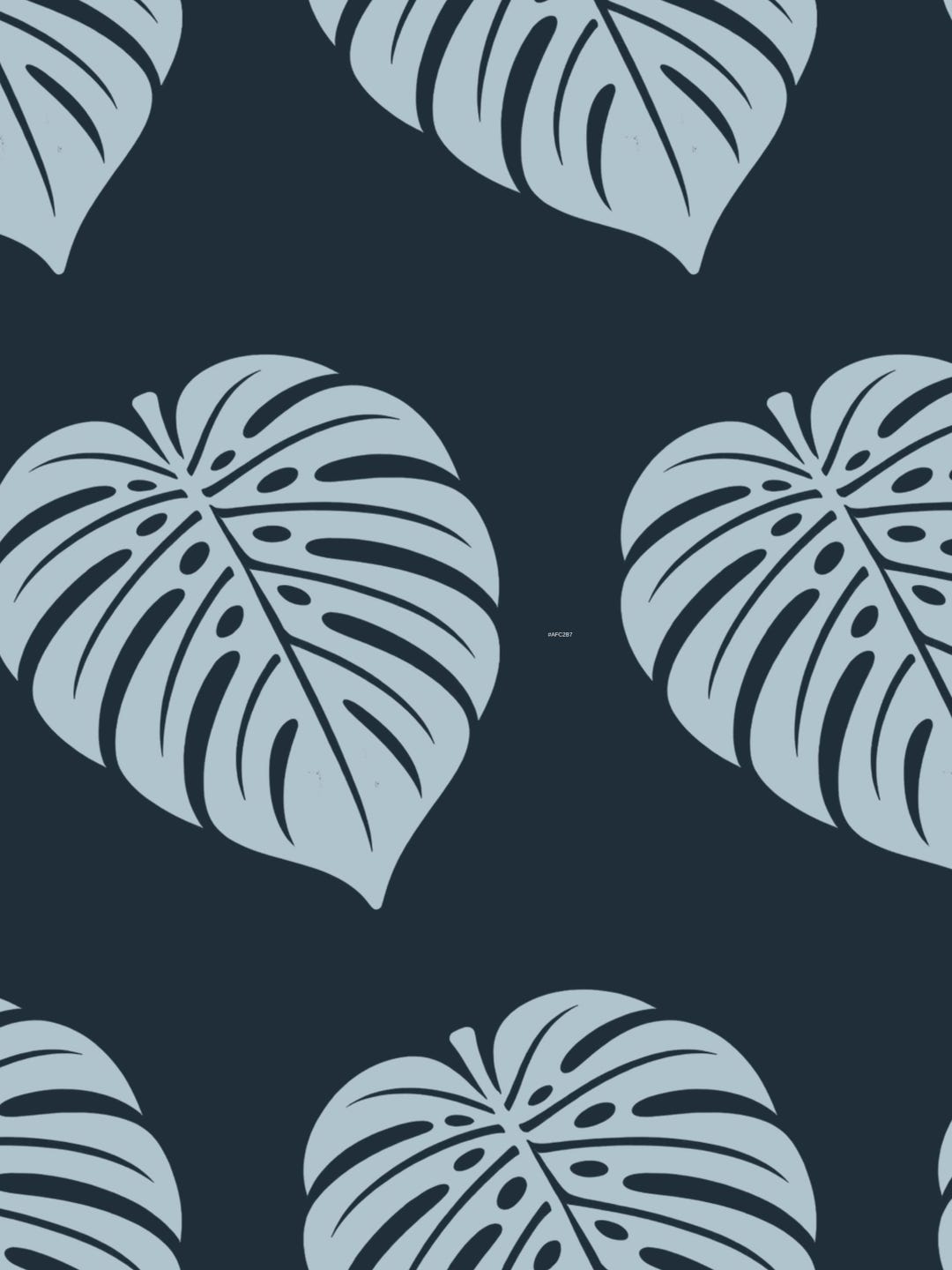 Blue Monstera Leaf Tropical Seamless Large Repeat Pattern | Hawaiian ...