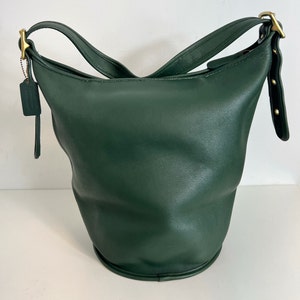 Bottle Green Vintage Coach XL Duffle Sac Bucket Bag #9085 - Etsy