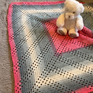 Crochet Granny Square Baby Blanket Pattern: Double Trouble Granny Square (PDF Pattern)
