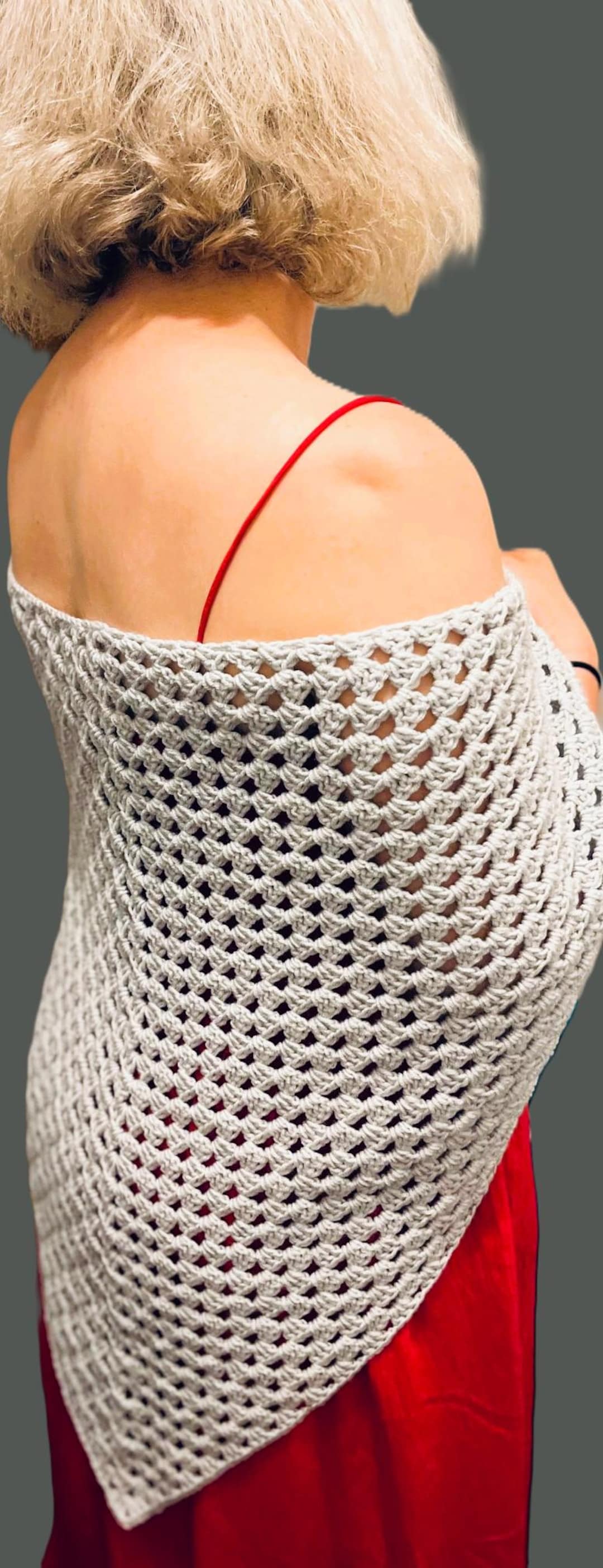 Crochet Granny Shawl Pattern One Colour Traditional Granny Shawl ...