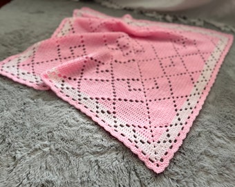 Crochet Baby Blanket Pattern /Baby Blanket Filet Crochet Pattern /Easy Baby Rug Crochet Pattern/Double Diamonds Baby Blanket Crochet Pattern