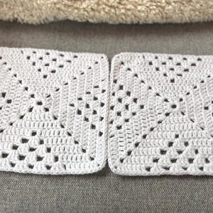 Crochet Modern Square Blanket Idea: Granny Half Diamonds Square Pattern (PDF Download with PhotoTutorial)