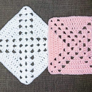 Crochet Easy Modern Granny Square: Granny Cross Square (PDF Downloadable Pattern)
