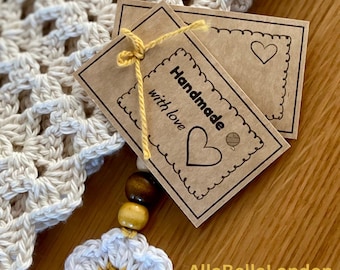 Geschenkanhänger zum Ausdrucken – Verpackung für handgemachte Häkel- & Stricksachen (PDF Download)