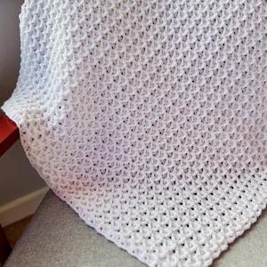 Easy Crochet Baby Blanket Pattern 3D Textured Reversible: Harmony Waffle Blanket (PDF with PhotoTutorial)