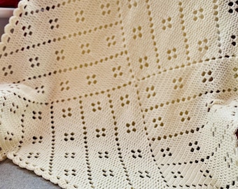 Easy Crochet Baby Blanket Pattern Filet Afghan: My Way Blanket (PDF Step-By-Step Photo Tutorial)