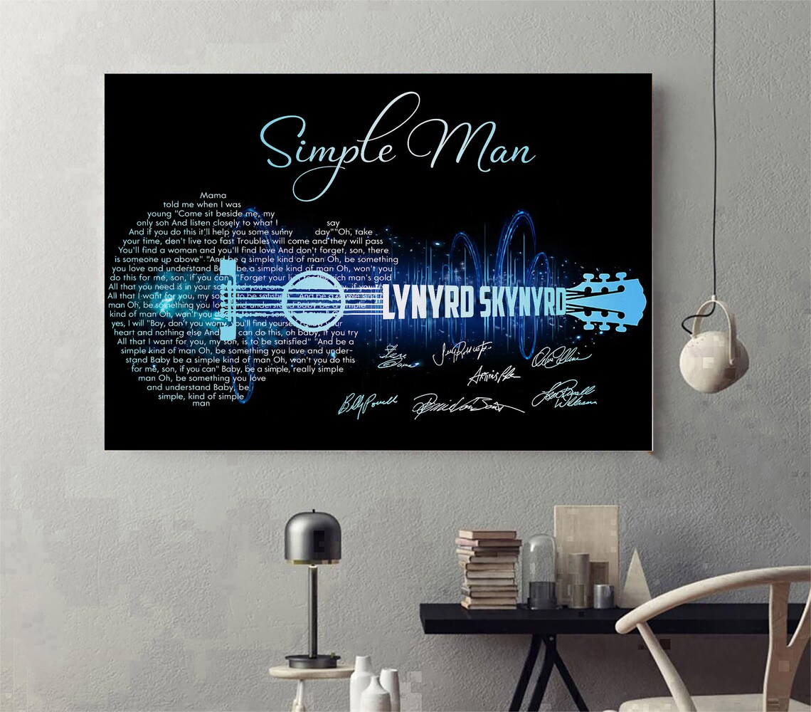 Simple Man Lyrics Poster poster print Song Lyrics Art | Etsy